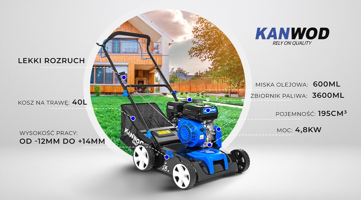 wertykulator spalinowy z regulacją głębokości