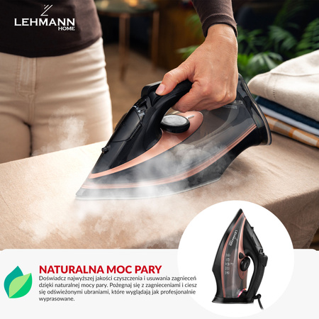 Żelazko parowe ceramiczne Strokkur Golden Rose 3000W