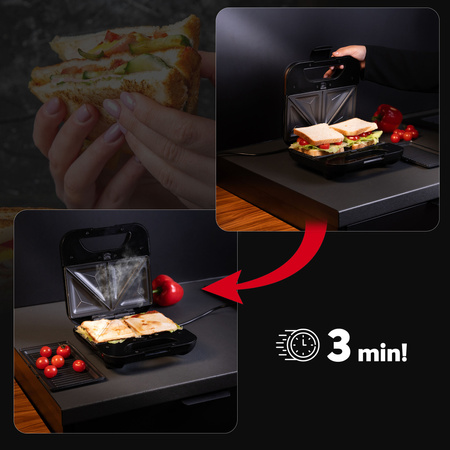 Opiekacz do kanapek Toast 1200 (800W, 3W1) Lehmann