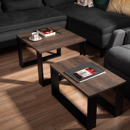 Stolik kawowy 2 szt Dąb Brown