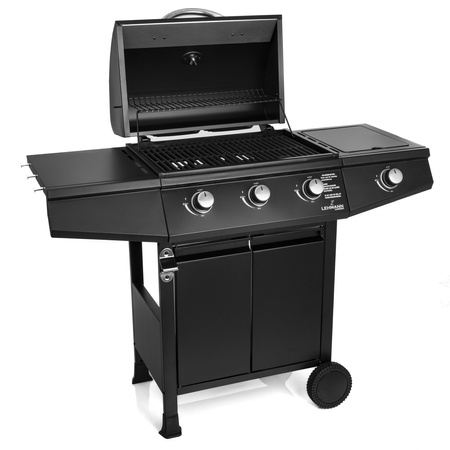 Grill gazowy ogrodowy żeliwny Lehmann Texas Black  ruszt 3+1 