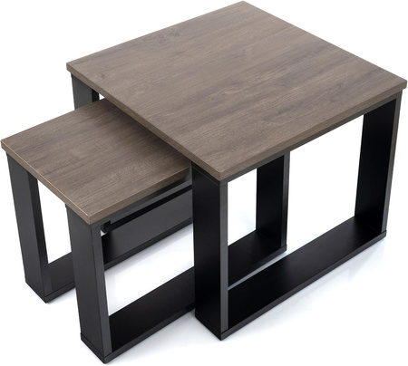 Stolik kawowy 2 szt Dąb Brown