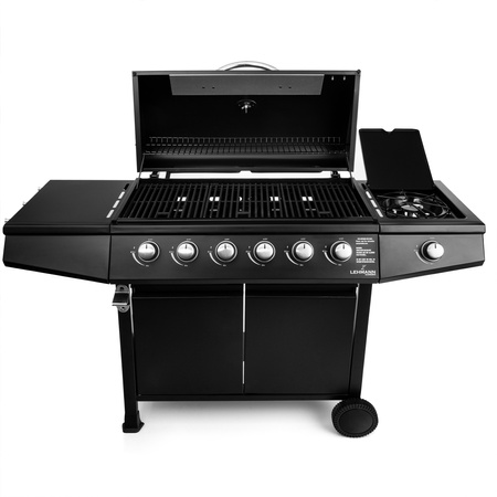 Grill gazowy ogrodowy żeliwny Lehmann Vegas Black  ruszt 6+1 