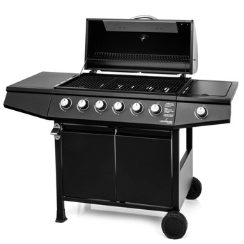 Grill gazowy ogrodowy żeliwny Lehmann Vegas Black  ruszt 6+1