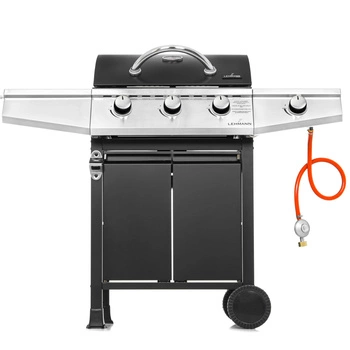 Grill gazowy ogrodowy żeliwny Lehmann Texas ruszt 3+1