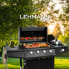 Grill gazowy ogrodowy żeliwny Lehmann Ohio Black  ruszt 4+1 