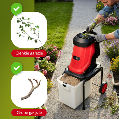 Rozdrabniacz do gałęzi Timber (3800W, 50L) Lehmann