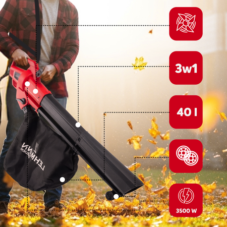 Dmuchawa elektryczna odkurzacz Lehmann Saltium 3500W 