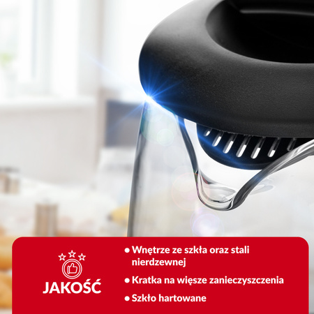 Czajnik elektryczny szklany Aqua Glass 10 (2L, 2200W) Lehmann