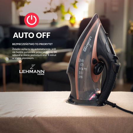 Żelazko parowe ceramiczne Strokkur Golden Rose 3000W