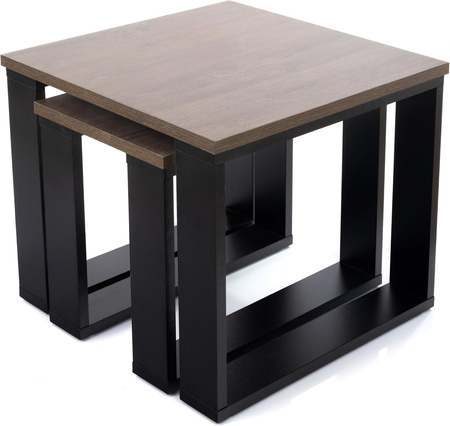 Stolik kawowy 2 szt Dąb Brown