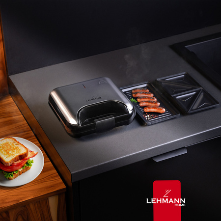 Opiekacz do kanapek Toast 1200 (800W, 3W1) Lehmann