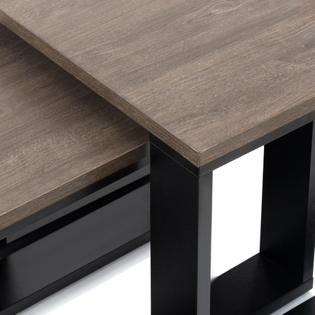 Stolik kawowy 2 szt Dąb Brown