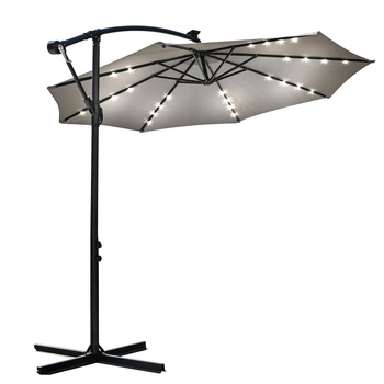 Parasol ogrodowy słoneczny Lehmann Flash światełka LED 350 cm