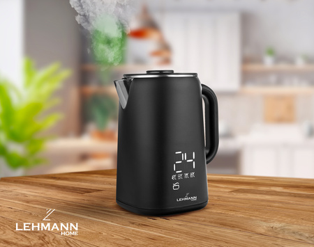 Czajnik elektryczny satynowy Aqua Black 20 (1,7L, 1500W) Lehmann