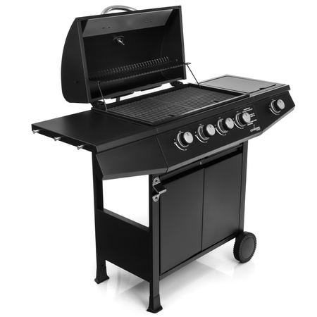 Grill gazowy ogrodowy żeliwny Lehmann Ohio Black  ruszt 4+1 