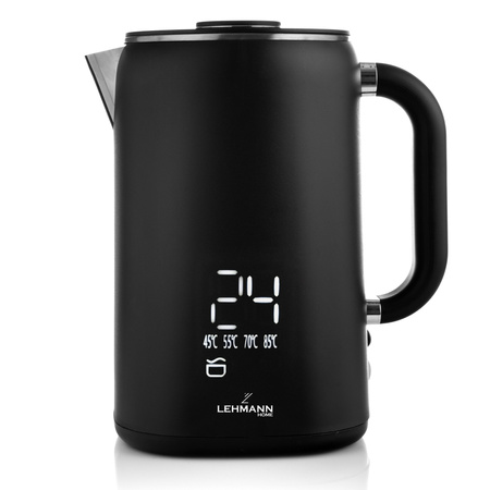 Czajnik elektryczny satynowy Aqua Black 20 (1,7L, 1500W) Lehmann