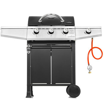 Grill gazowy ogrodowy żeliwny Lehmann Texas ruszt 3+1 